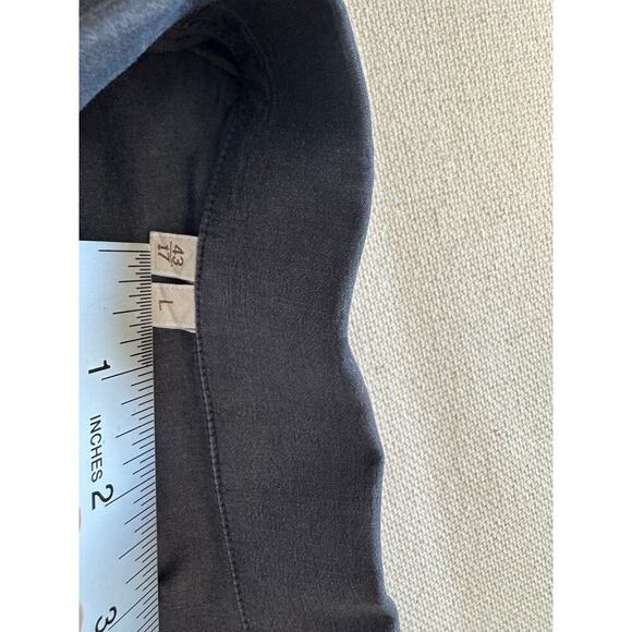 Ermenegildo Zegna Shirt Sz L 43/17 Gray Made in Italy Long Sleeve Button Mens - Picture 10 of 11